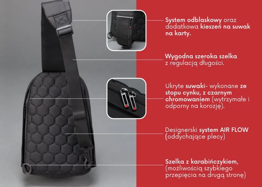 Plecak miejski na jedno ramię